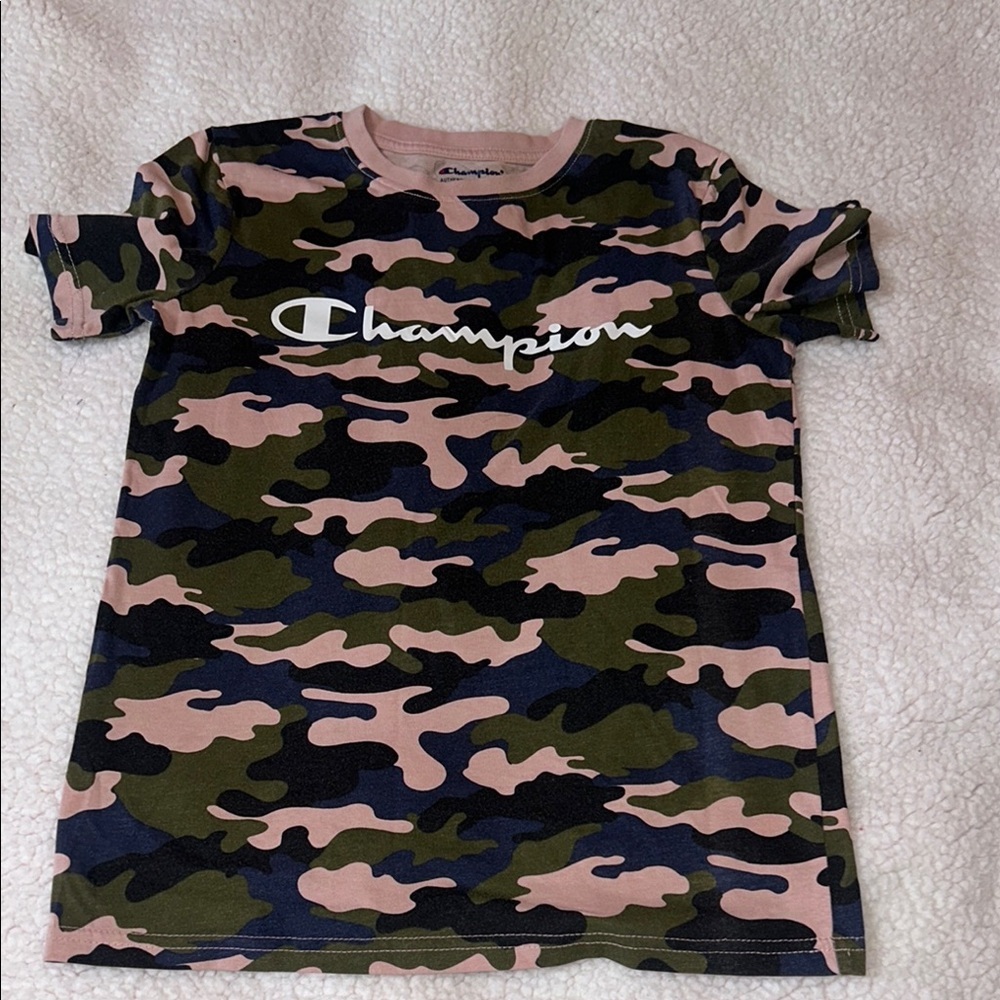 Champion And Old Navy Green and Pink Short Sleeve Tee